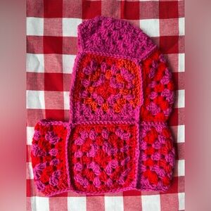 Handmade  NEW Pink Crochet Balaclava hat